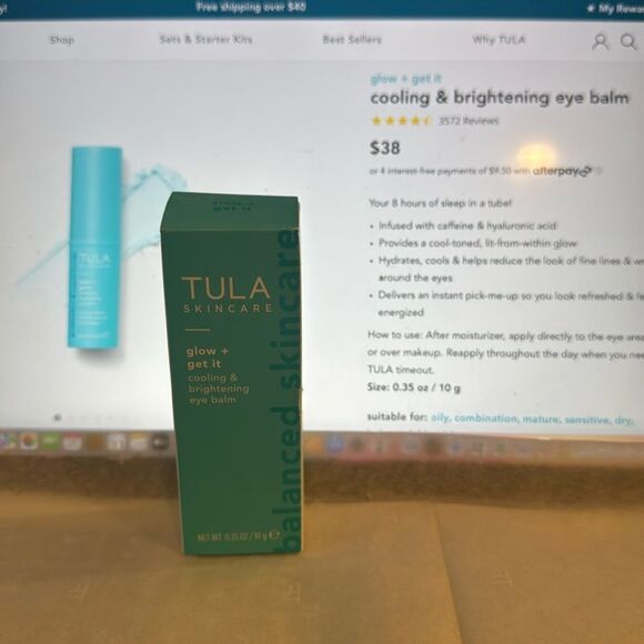 Tula glow and get it cooling & brightening eye balm nib - Picture 1 of 5